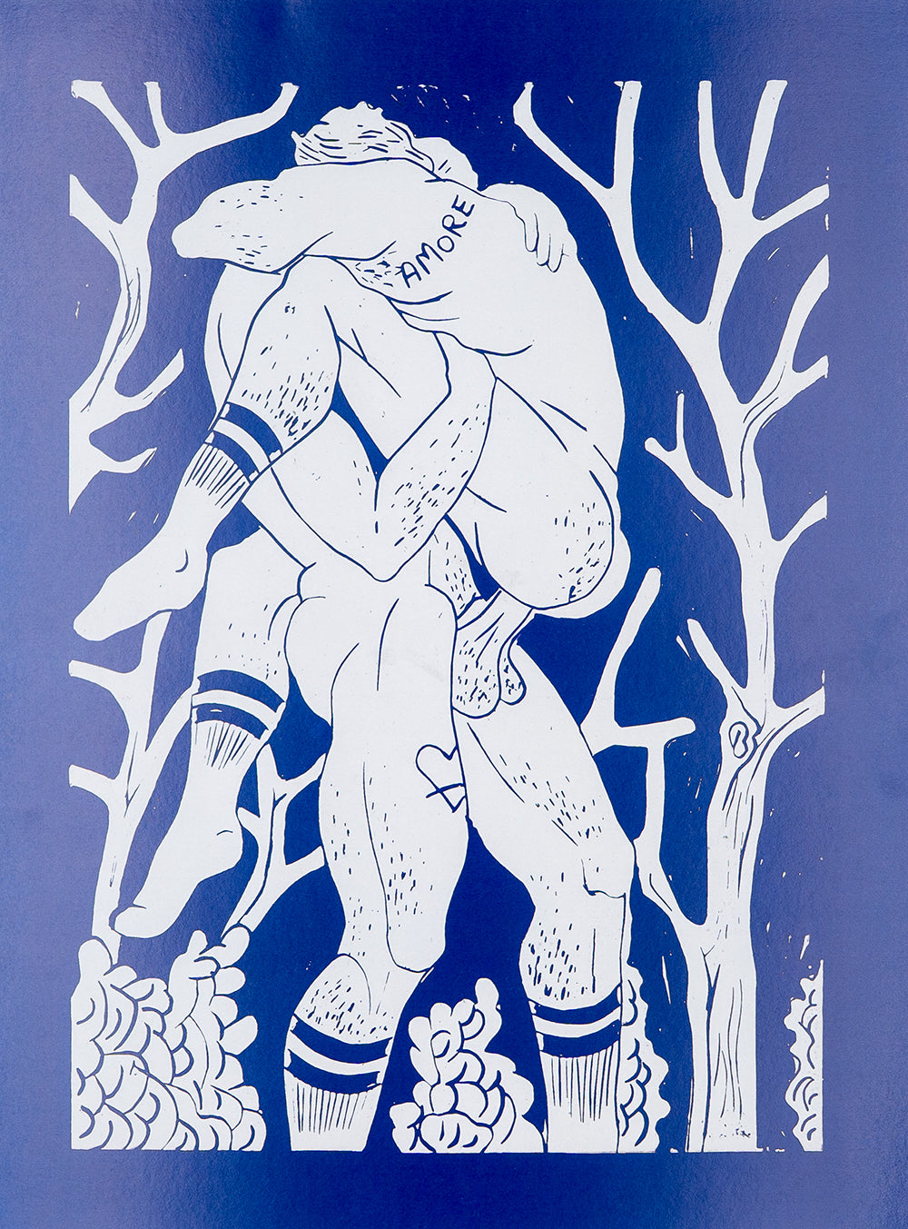 Amore - blue & white (Print)