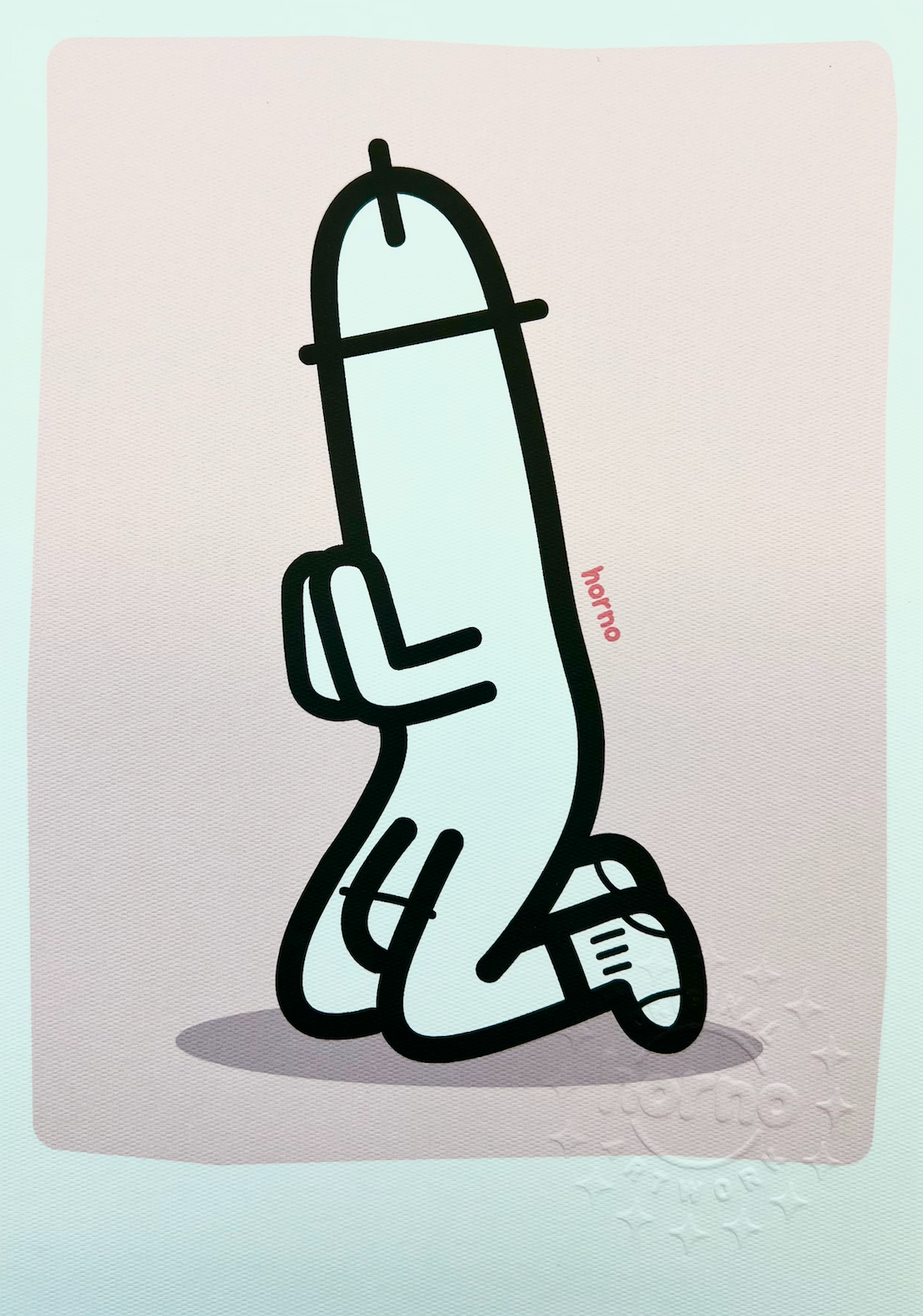 Pink praying penis (Print)