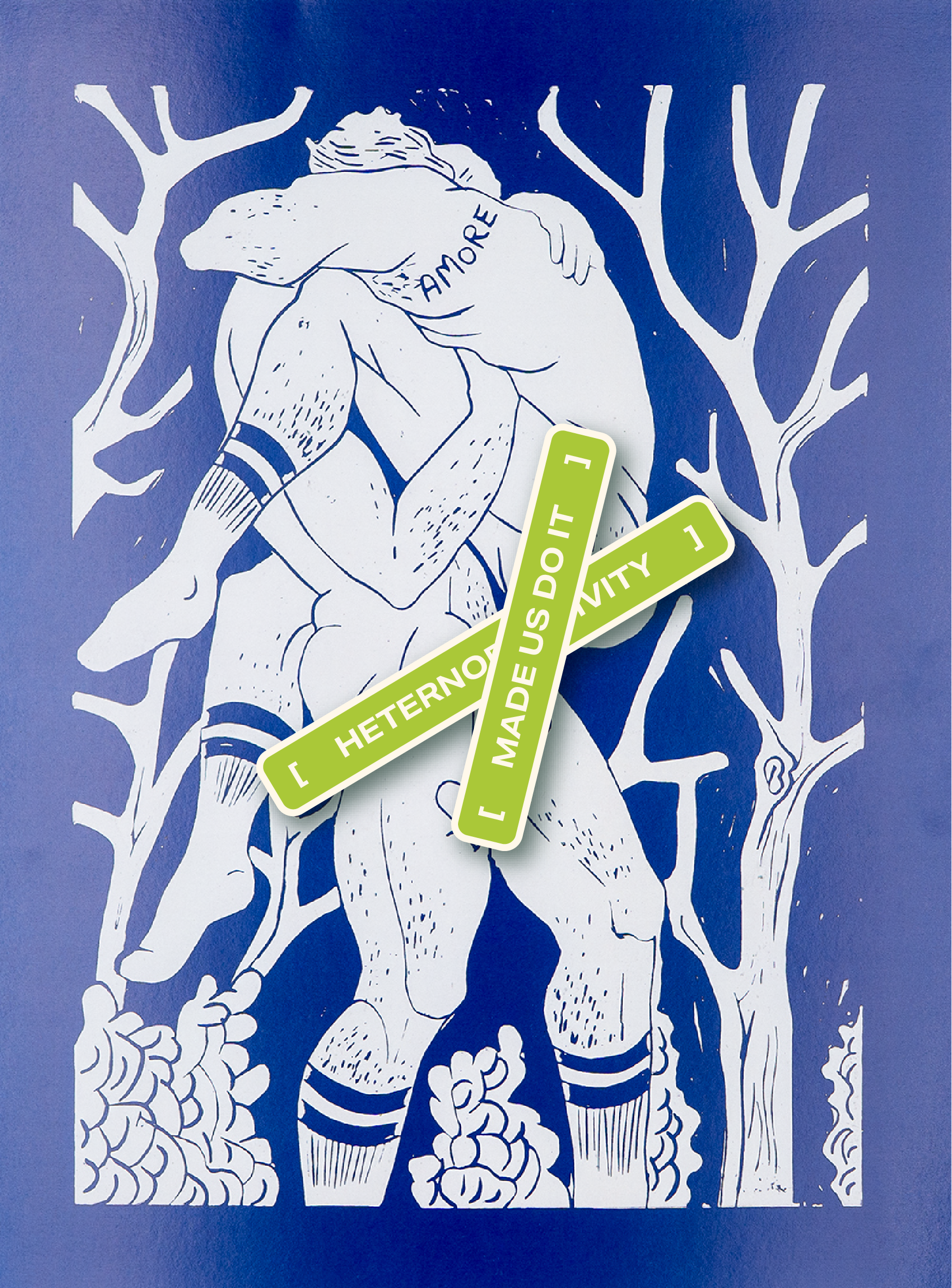 Amore - blue & white (Print)