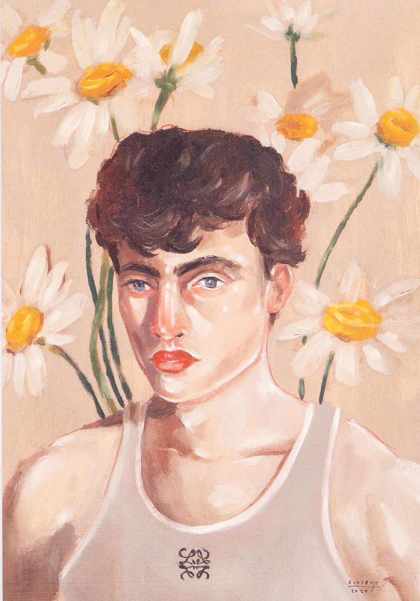 El jóven y las margaritas (Print)