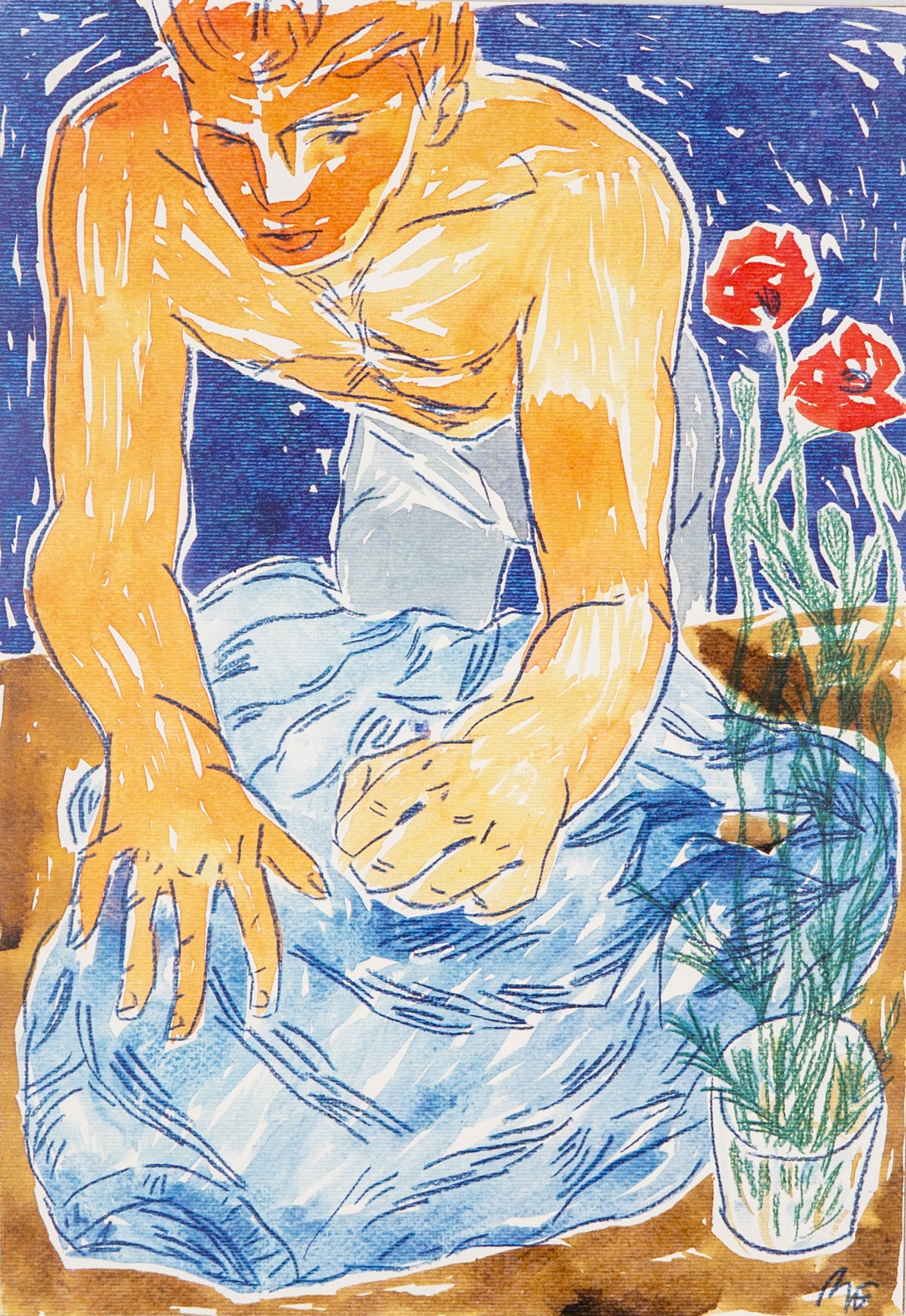 Taking bubbles off (Print)