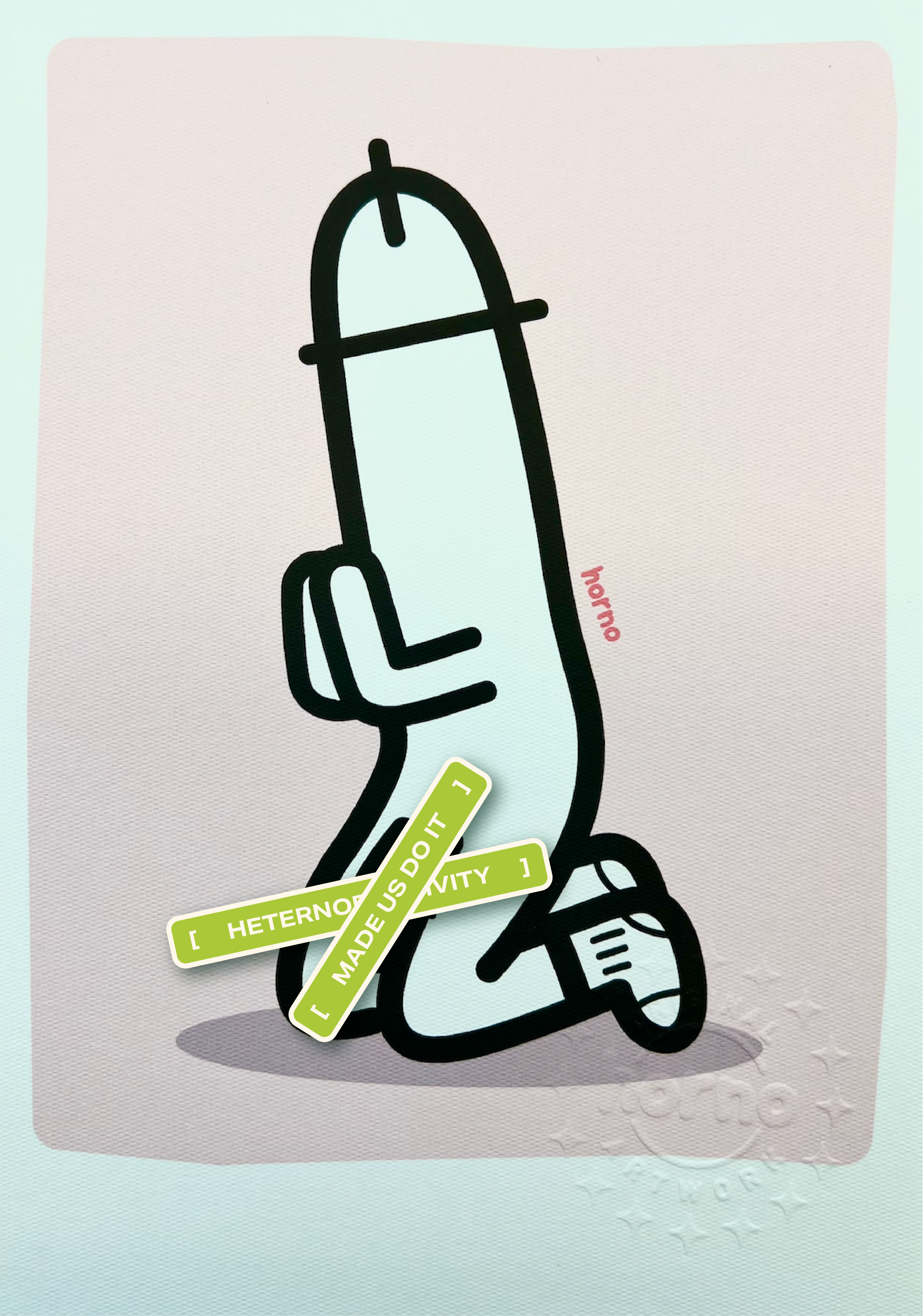 Pink praying penis (Print)