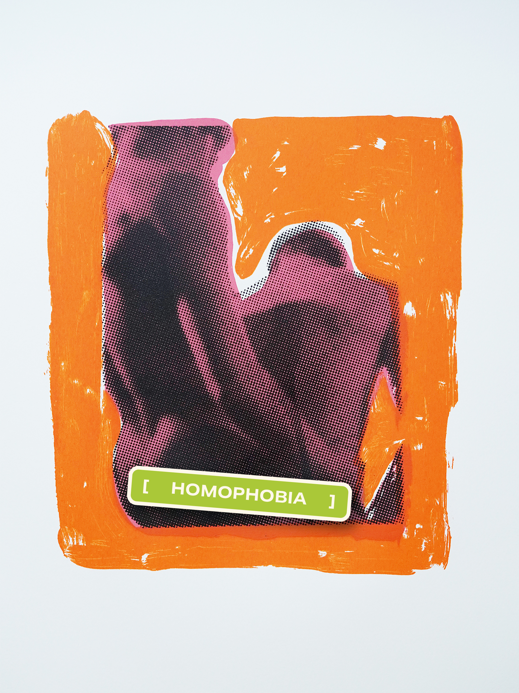 Pink on orange (Print)