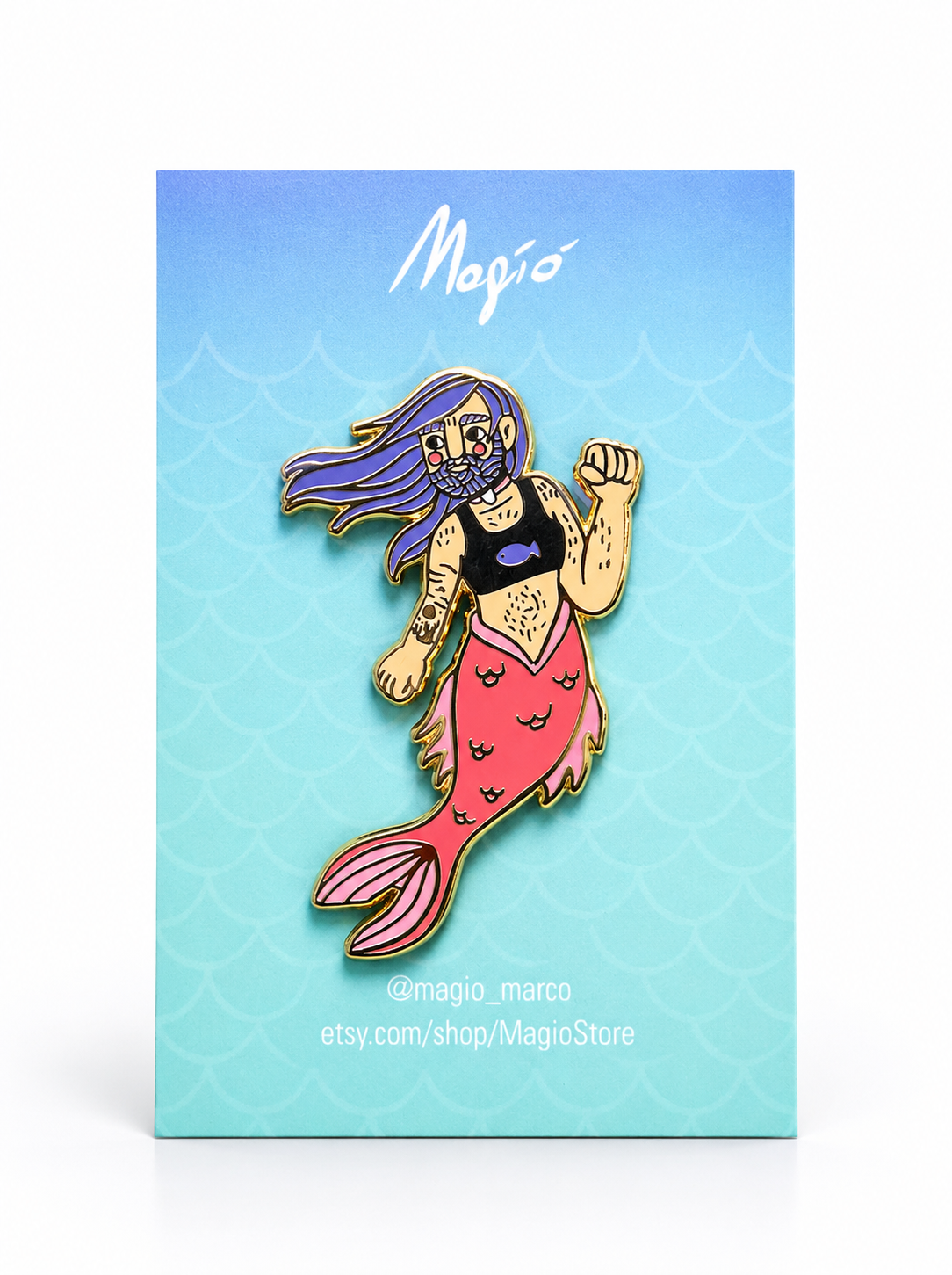Non binary mermaid (pin)