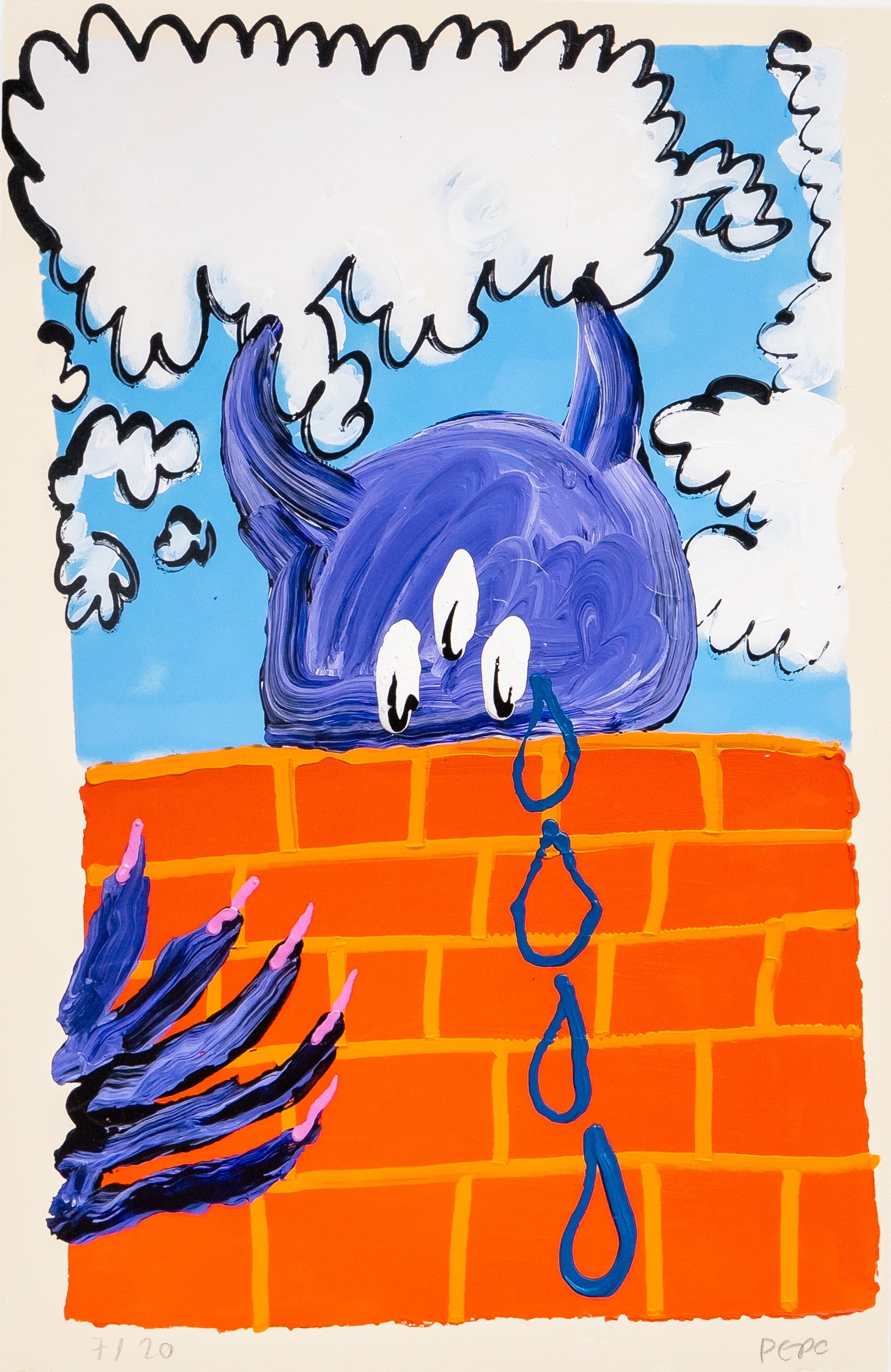 Purple demon is crying (Limited edition print)