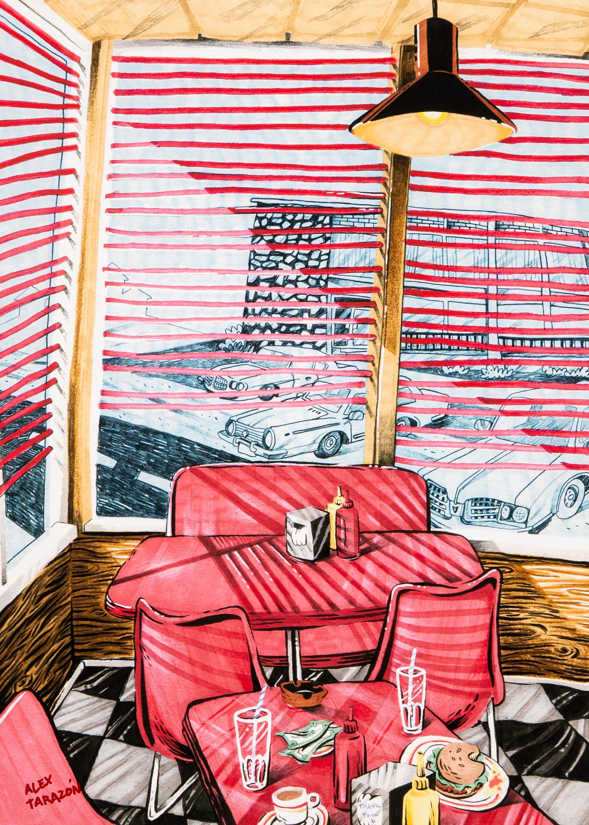 Red Cafe (Limited edition print)