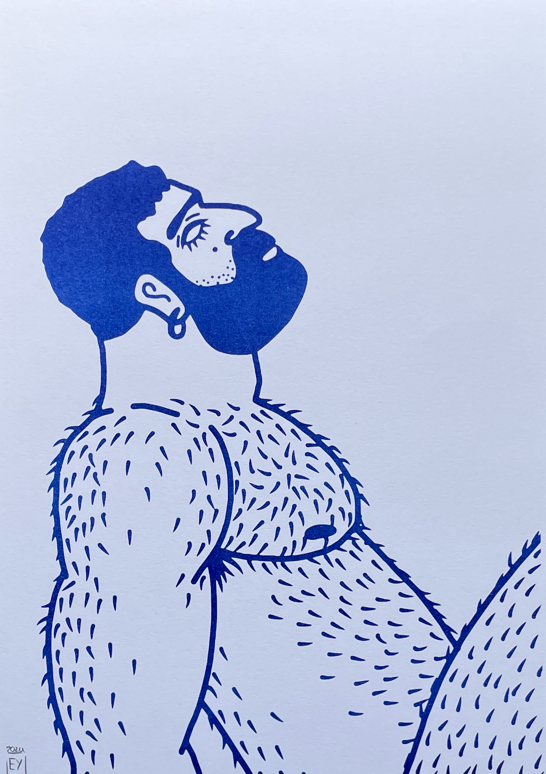 Look up (Risograph print)